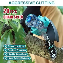 COMOWARE Mini Chainsaw Cordless, 6" Small Chainsaw