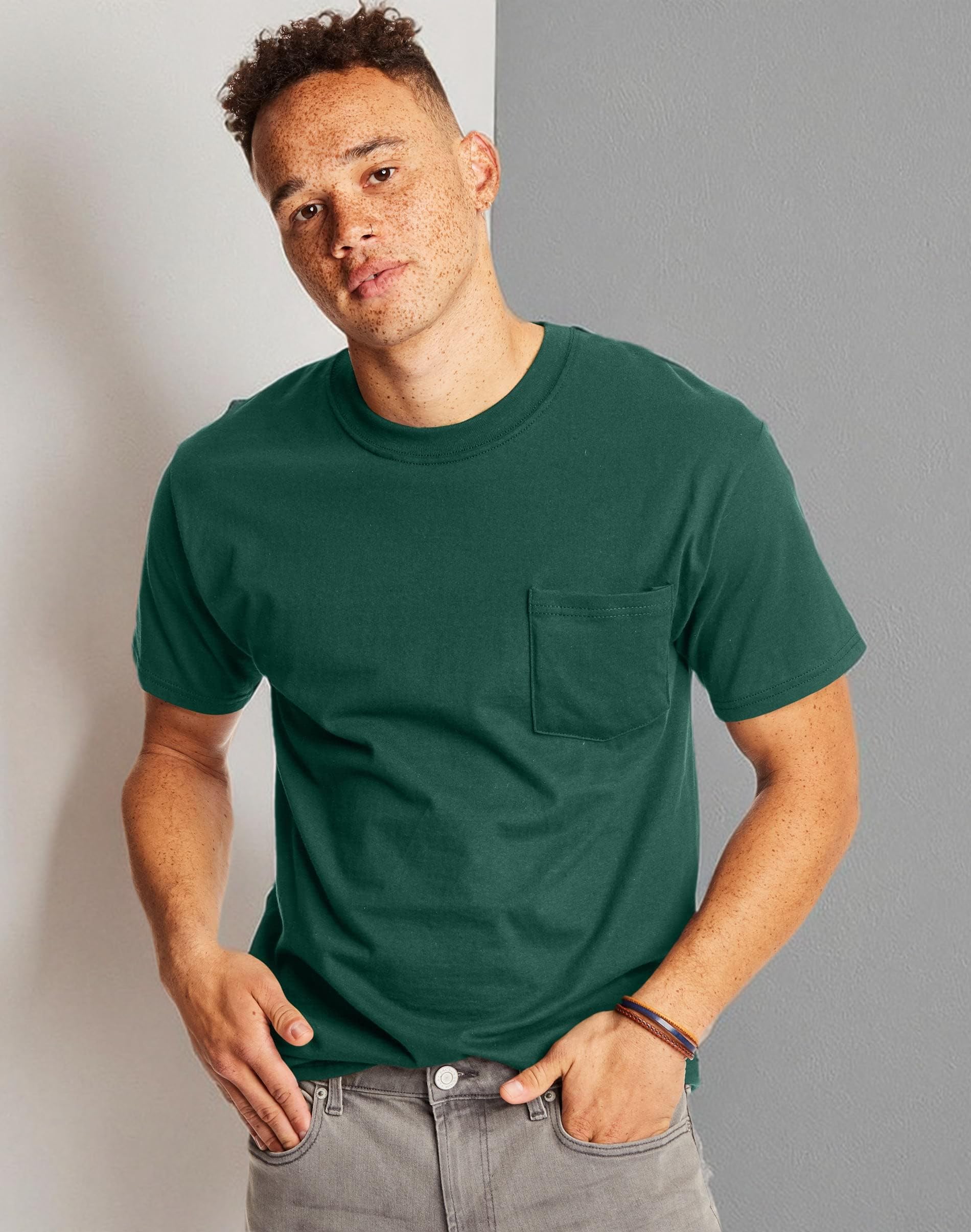 Hanes Men's Short-Sleeve Beefy T-Shirt with Pocket
