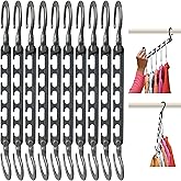 Wonder Hanger Max 10-Pack Space Saving Hangers, Reinforced Hooks Swivels 360°, Cascading Hanger, College Dorms & Storage Closet Organizer, Fully Assembled – Grey