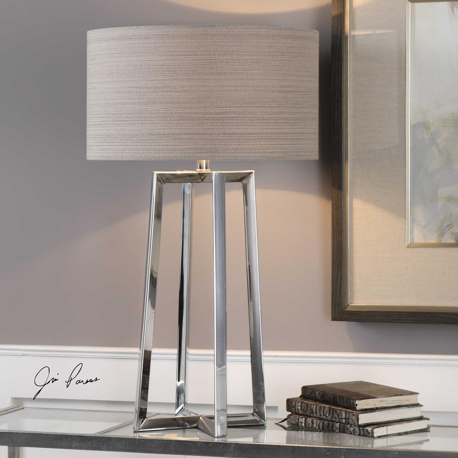 steel table lamp