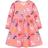 Bumeex Toddler Girl's Long Sleeve Dresses 2-7Y