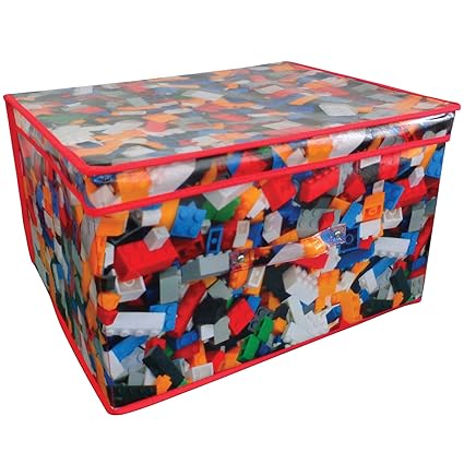 B%26F Folding Jumbo Toy Storage Chest 50 X 30 X 40CM Toy Brick Design