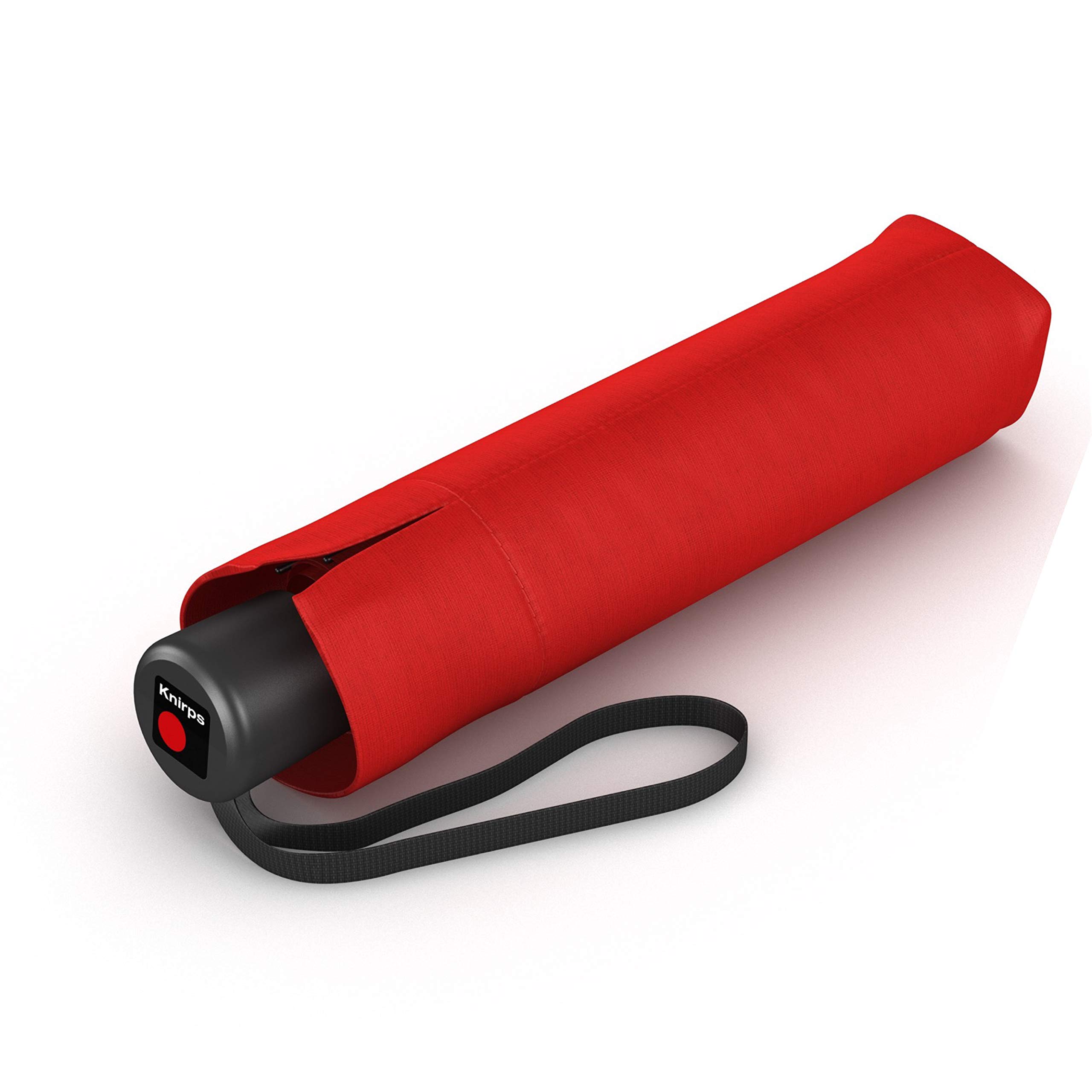 Knirps A.050 Medium Manual Pocket Umbrella - Compact and Weatherproof - Stable - Windproof, red, S, Compact — image 1