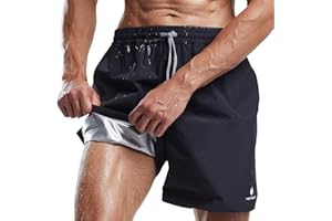 H HOT SUIT HOTSUIT Mens Sauna Shorts Sweat Sauna Pants Gym Exercise Sweat Sauna Suit Workout Shorts