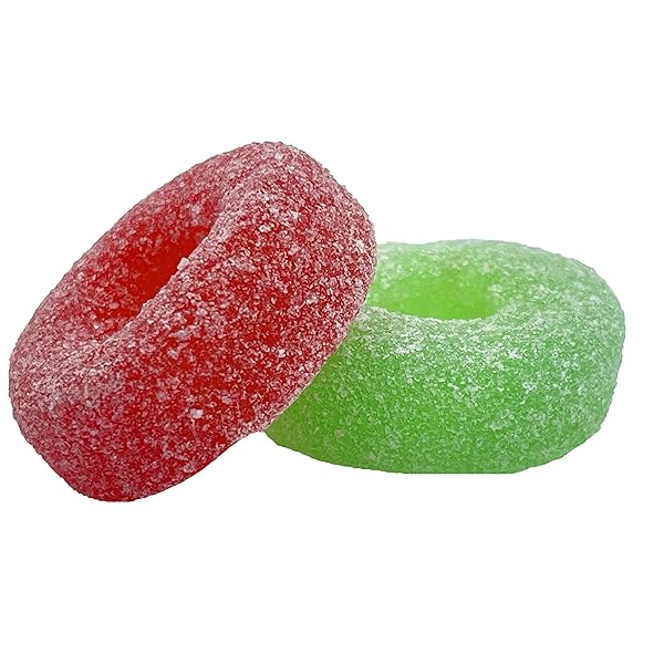 FRUIDLES CHRISTMAS RED AND GREEN JELLY WREATHS GUMMY, GLUTEN-FREE, FUN & FESTIVE HOLIDAY GUMMIES SNACKING (HALF-POUND)