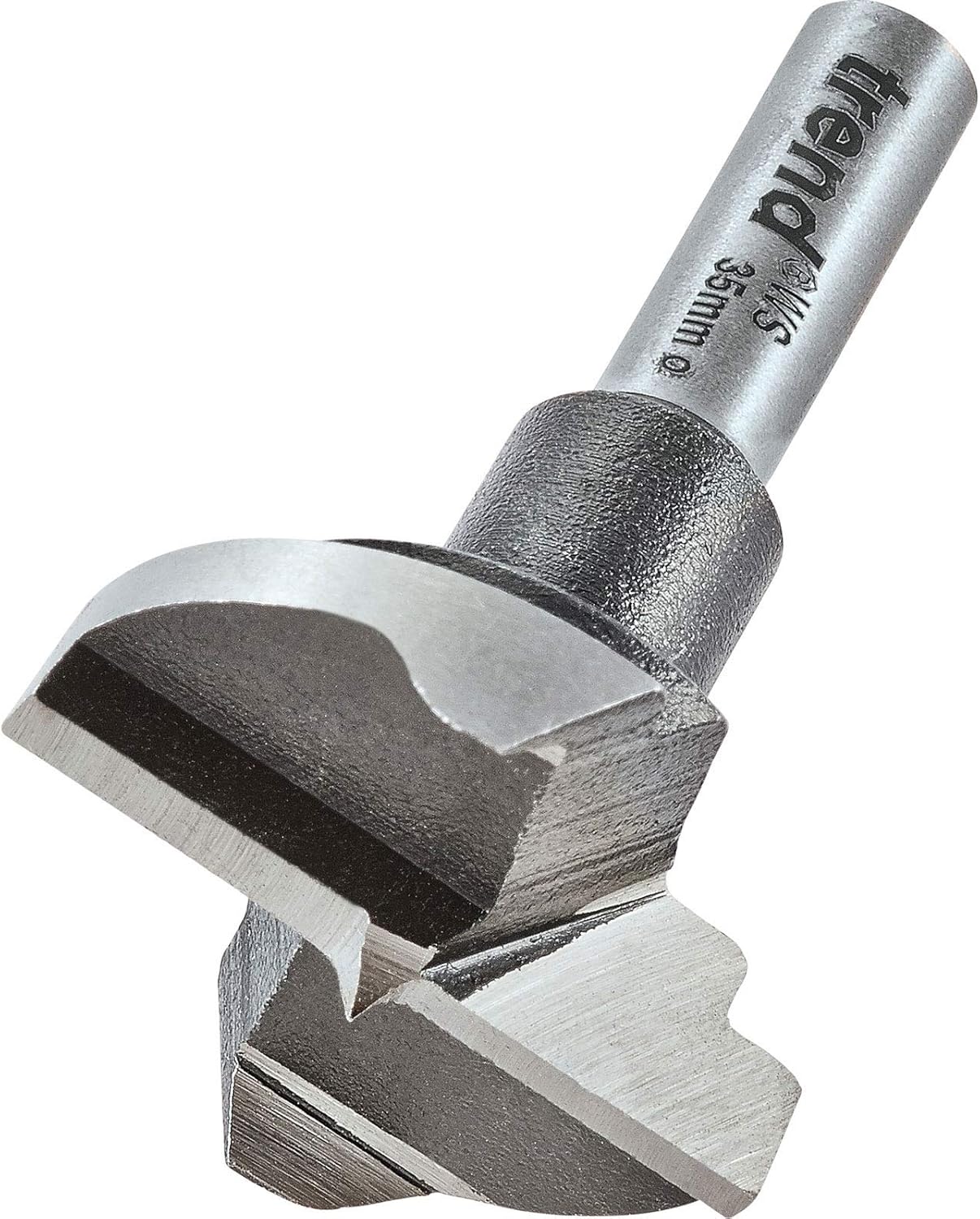 Trend Professional 35mm Carbon Steel Hinge Sinking Machine Bit, 54mm Length, Perfect for Euro Style Kitchen Hinges T420/35X8MMWS