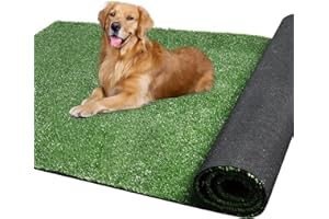 Weidear 0.4 inch Short Artificial Grass Turf 4X6FT, Synthetic Turf Lawn, Indoor Outdoor Green Fake Grass Rug Mat, Garden Balcony Grass Rug with Drainage Holes, Customized Sizes