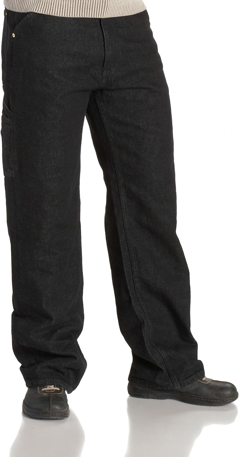 Nautica Jeans Men's Jeanswear Loose Fit Carpenter Jean, Black Rinse