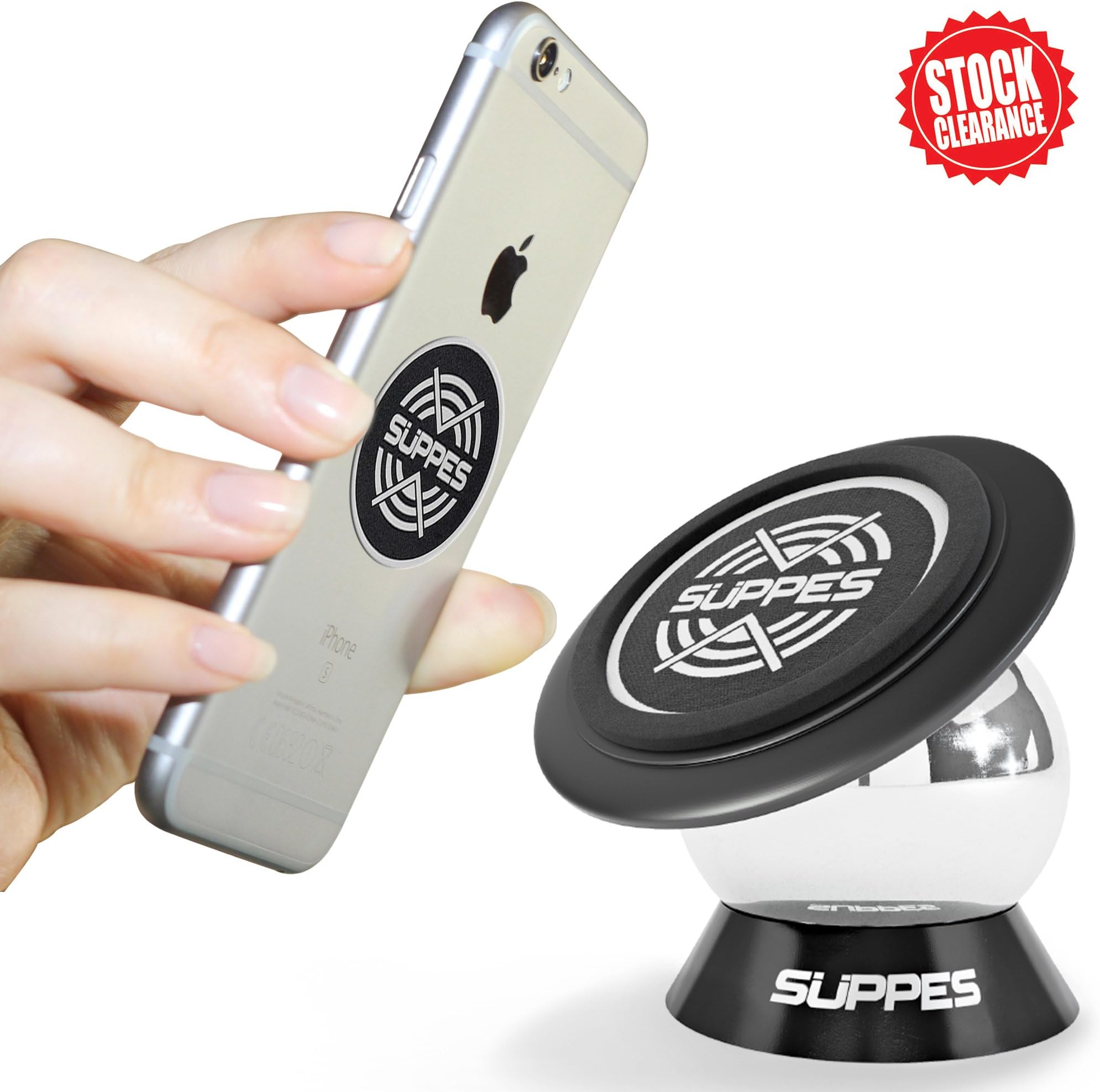 Magnetic Car Phone Mount - 360 Dashboard Cell Phone Holder for Car - Universal Mobile Phone or Tablet Cradle with Ultra Strong Magnet
