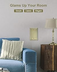 TREEWELL 2-Pack Single Blank Wall Plates, Durable