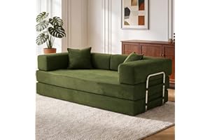 Vipbear Premium Boneless Couch, 79" L 5-in-1 Ergonomic 3 Seater Versatile Modular Sectional Sofa for Living Room, Green