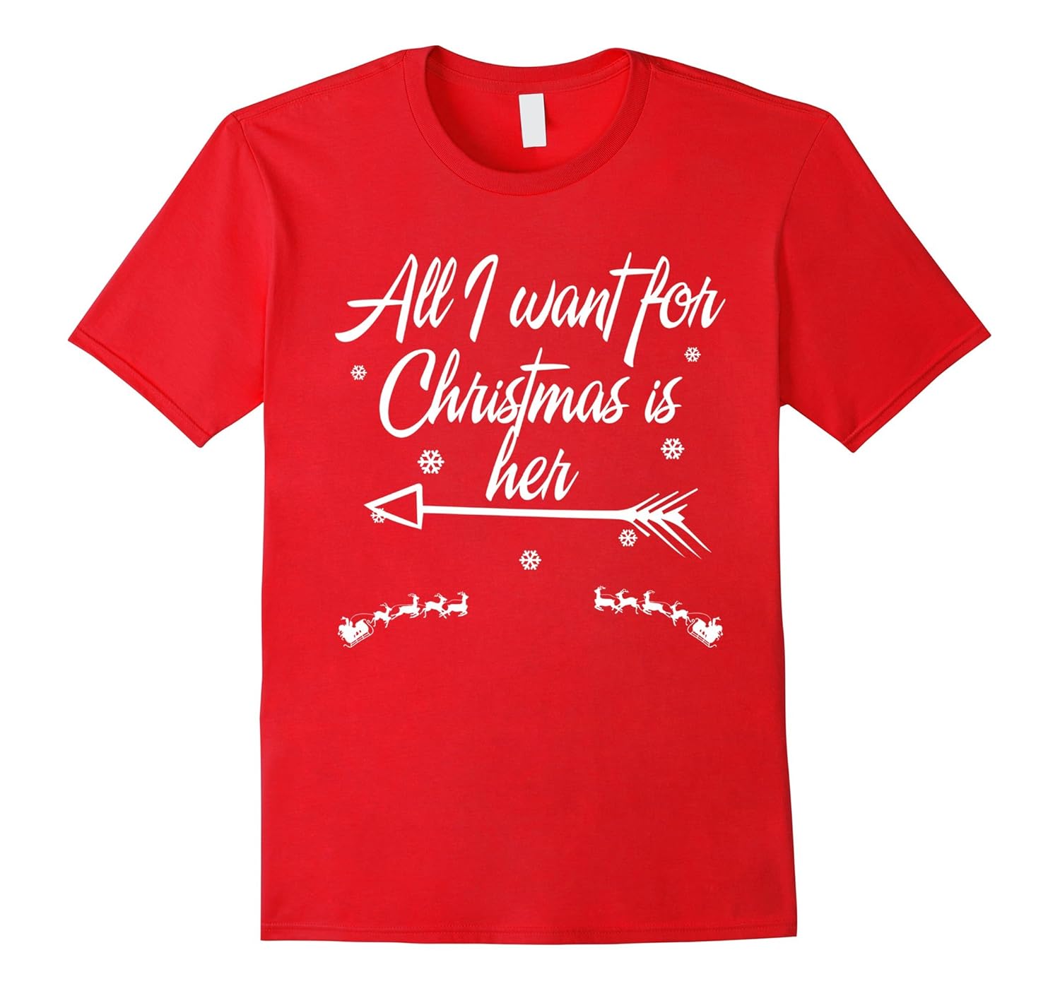 Mens All I want for Christmas is her - Christmas men t-shirt-ANZ