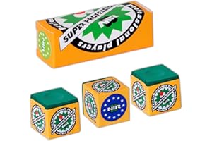 3 pcs of Longoni NIR Super Professional Pool cue Billiard Chalk - Green