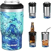 HAUSHOF Can Cooler, 12 oz Slim Can Cooler, 4 in 1 Insulated Beer Can Cooler, Fits for 12 oz Standard Can|12 oz Slim Can|12 oz Beer Bottle, Perfect for Camping, Beach, Picnic