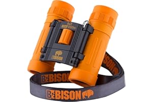 SCOTAR BeBison Binoculars for Kids - 8x21 High Resolution Real Optics - Compact Folding Shockproof Kids Binoculars for Bird Watching - Spy Games - Outdoor Play for Boys and Girl