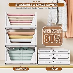 SNSLXH 5 Pack Stackable Closet Storage