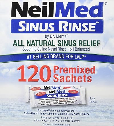 NeilMed Adult Nasal Irrigation Refill Mixture Sachets 120 Pack