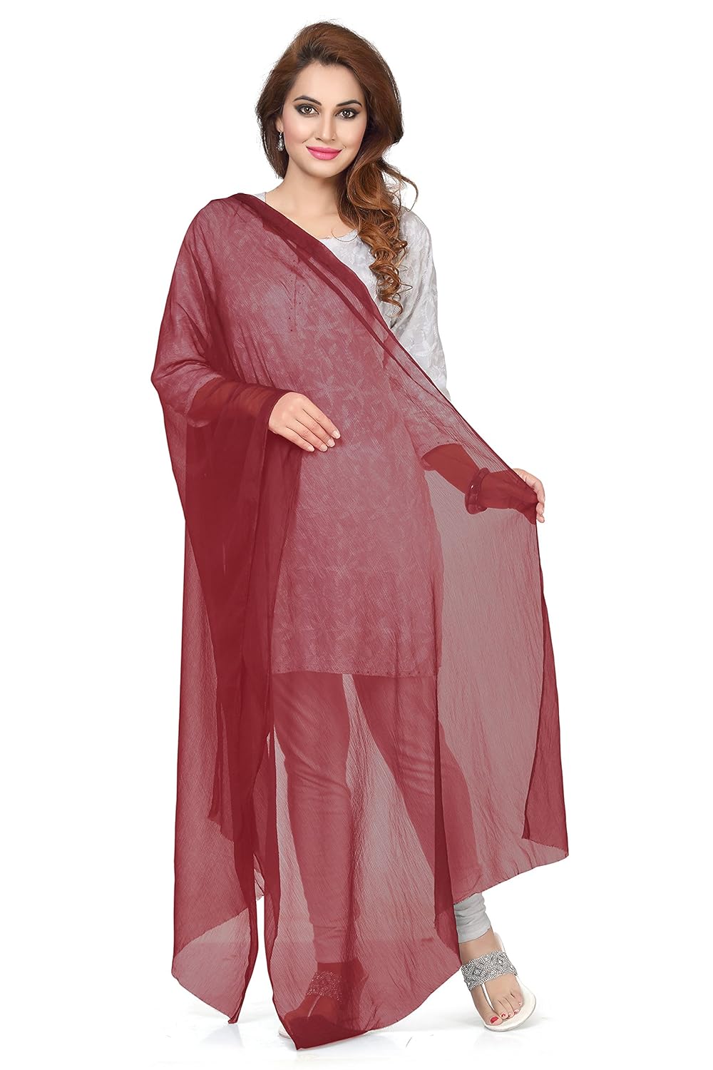 rani saahiba women's chiffon dupatta
