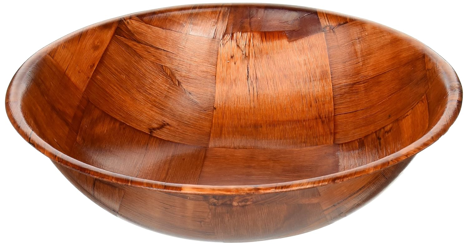Winco WWB-10 Wooden Woven Salad Bowl, 10-Inch
