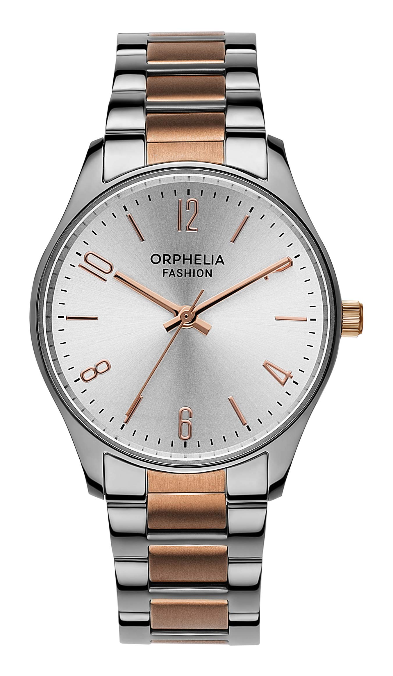Orphelia Fashion Womens Analogue Watch Oxford with Stainless Steel Band,OF714901,Silver/Rosegold