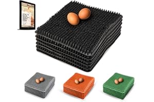 Roosty's Chicken Nesting Pads x6 | Easy Washable Nesting Pads Hens | Raising Poultry Ebook Included | For Chicken Coops, Nesting Boxes, Chicken Bedding and Hen House | Chicken Coop Accessories