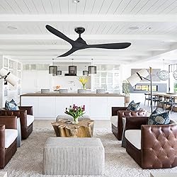 Ceiling Fans without Lights 56 Inch Black Ceiling