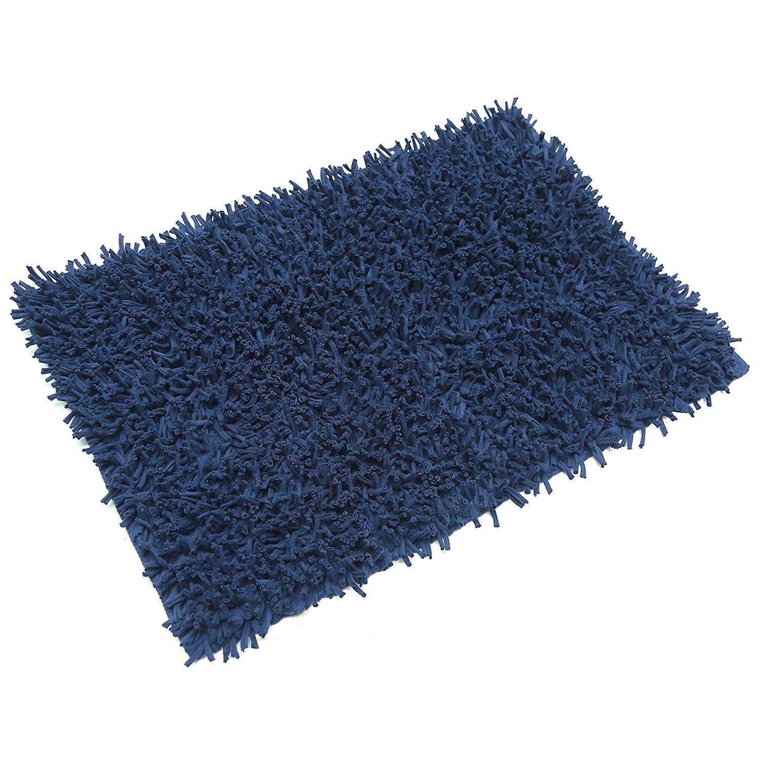 Navy Blue Shag Rug 2x3' Cotton Shaggy 24''x 36'' Entryway Kitchen