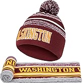 Winter Beanie Hat Circle Scarf Set, Warm Football Knit Beanie Hat