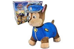 Playful Minds Chase Bouncer Hopper for Toddlers 18M-3Y – Plush Cover, Easy Pump, Indoor/Outdoor Use – Boosts Balance & Motor Skills – Inflatable Ride-On Toy