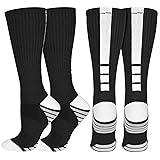Dingcooler Men Basketball Socks 2/4 Pairs, Mid Calf
