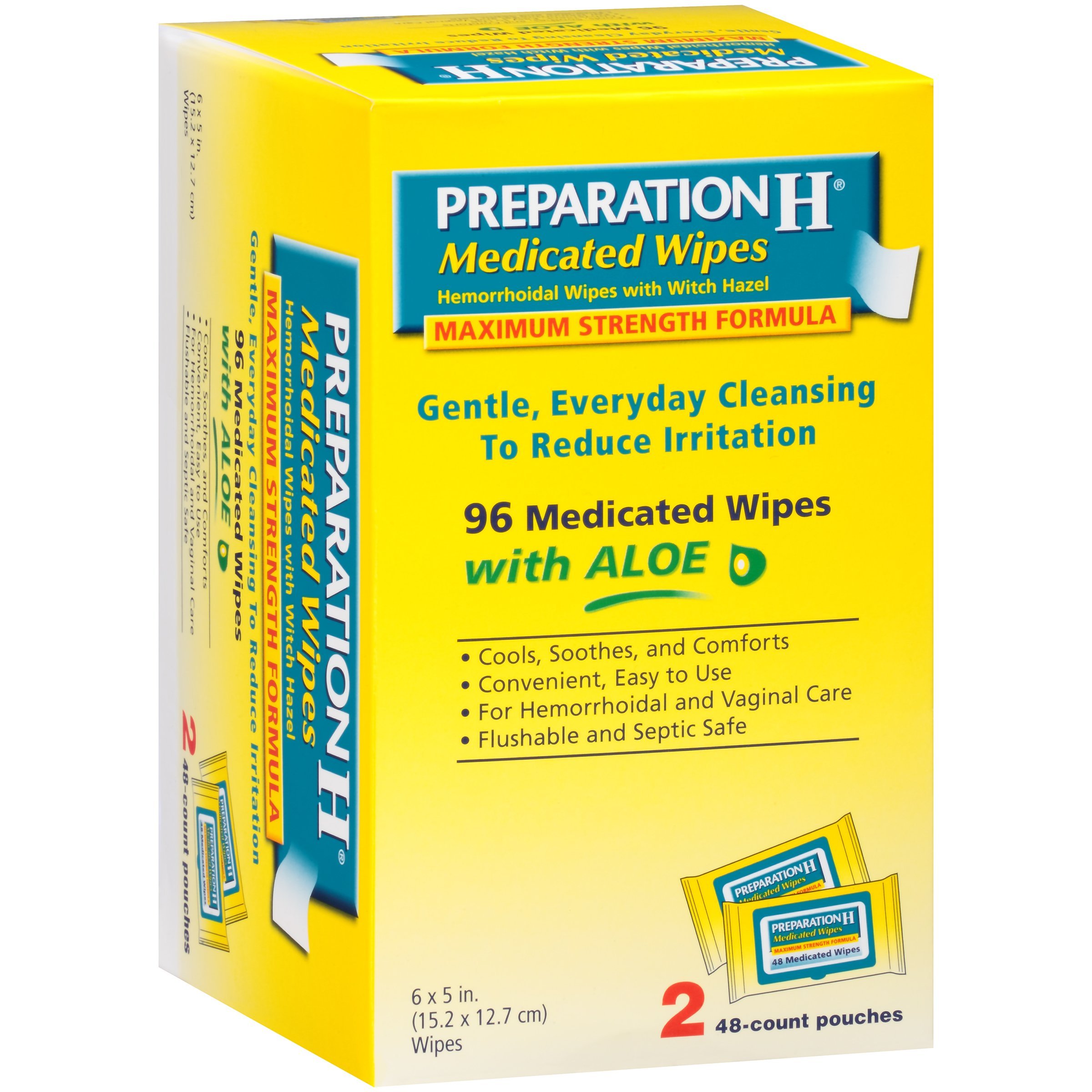 Photo 1 of ****EXP 2027/08****
Preparation H Medicated Wipes, 96-Count Package (Pack of 3)