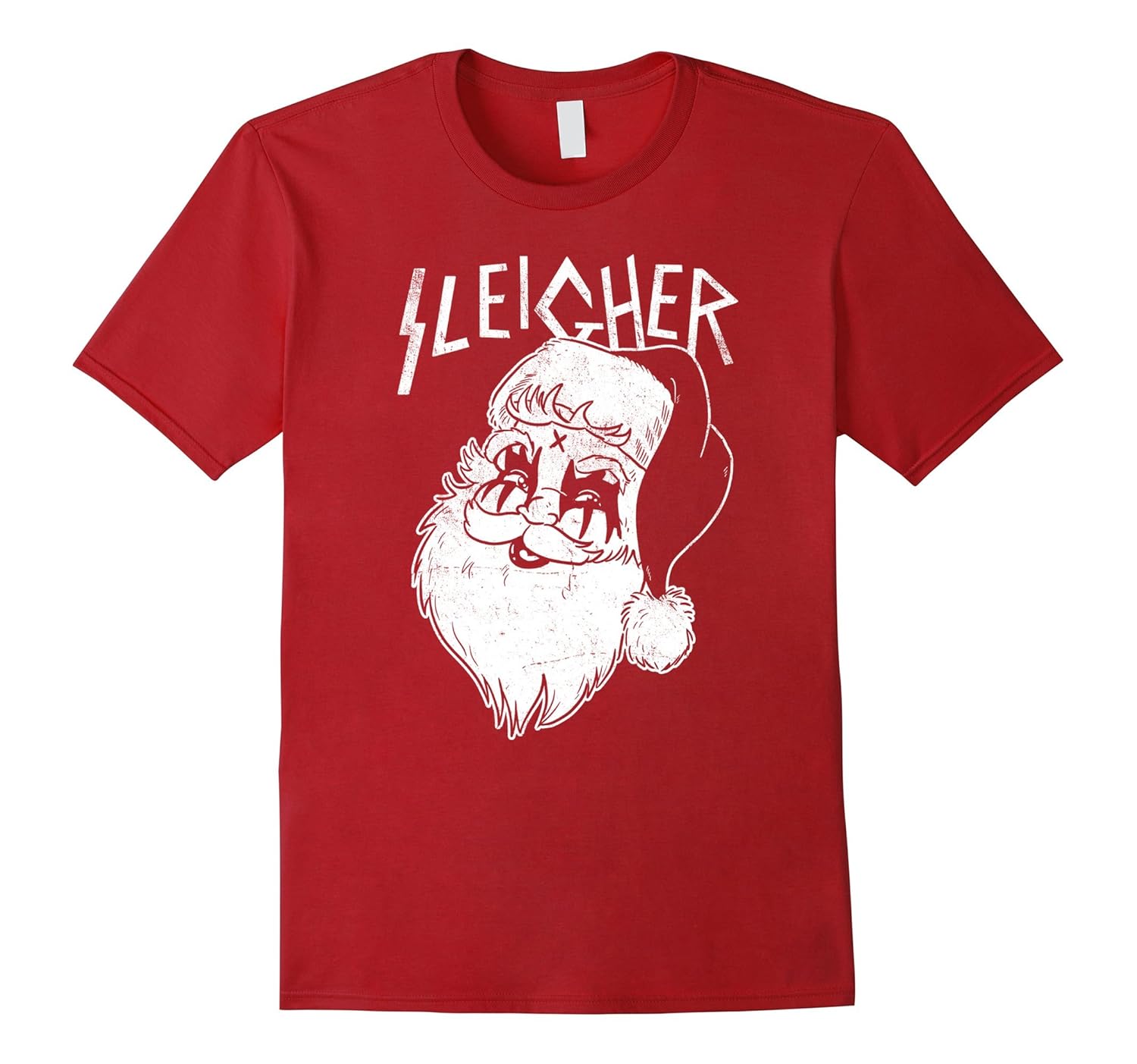 Sleigher Funny Christmas Black Metal Santa Clause Shirt-ANZ