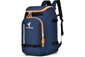 XIANFENGNIAO Ski Boot Bag,50L Waterproof Ski Boot Travel Backpack for Snowboard Boots, Skiing Helmet, Goggles, Gloves, Skis, Snowboard & Accessories for Men,Women and Youth