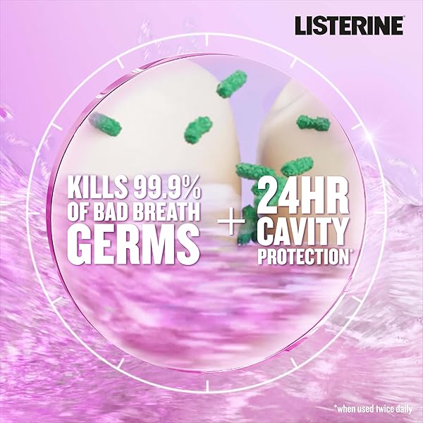 LISTERINE TOTAL CARE ALCOHOL FREE ANTICAVITY FLUORIDE MOUTHWASH, 6 BENEFIT ORAL RINSE TO HELP KILL 99.9% OF GERMS THAT CAUSE BAD BREATH, STRENGTHEN TEETH, RESTORES ENAMEL, FRESH MINT FLAVOR, 1 L