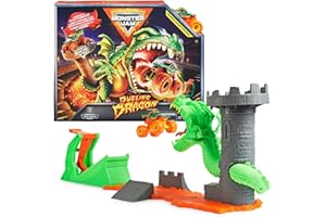 Monster Jam, Dueling Dragon Playset with Exclusive 1:64 Scale Dragon Monster Truck, Kids Toys for Boys Ages 3 and up