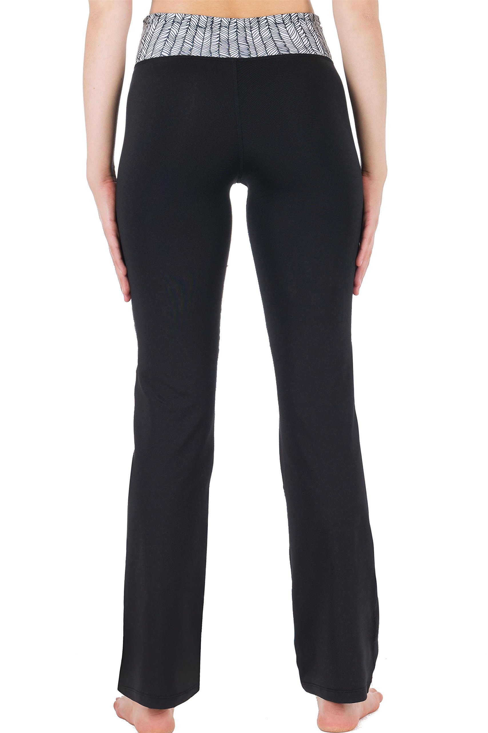 icyzone Yoga Pants for Women Bootcut - Workout Leggings Gym Exercise Athletic Activewear Pants