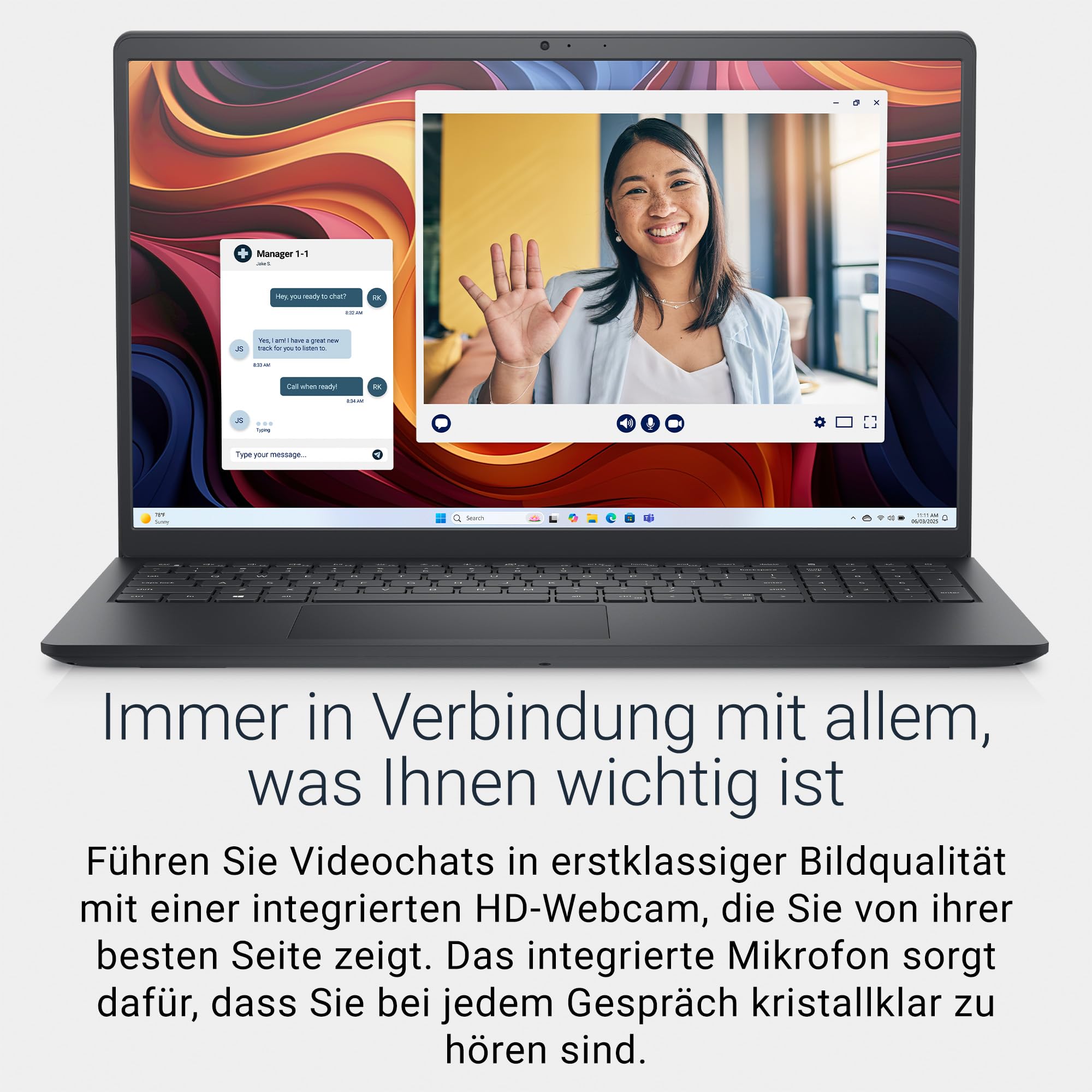 Dell 15 Laptop DC15255 15.6" FHD (1920 x 1080) 120Hz, AMD Ryzen 7 7730U, AMD Radeon Graphics, 16GB DDR4 RAM, 1TB SSD, Windows 11 Home, QWERTZ Backlit Keyboard - Black 4