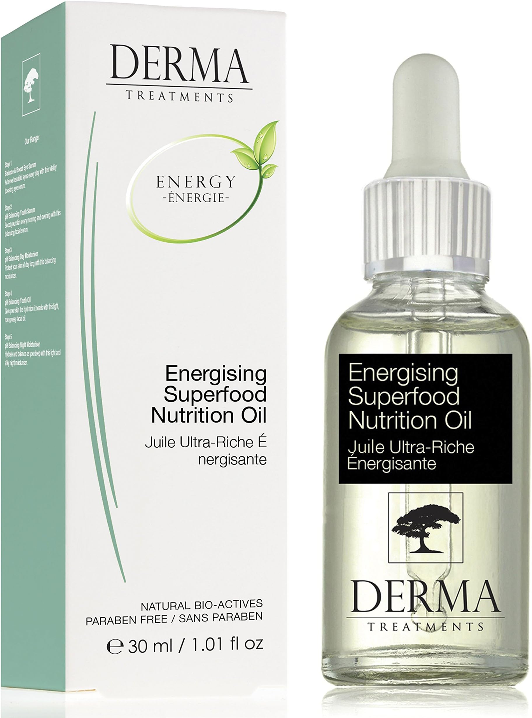 Anti Ageing PREMIUM Energising Superfood Nutrition Facial Oil infused with Rose Otto Oil, Olive Oil & Vitamin E for an Intense Skin Moisturisation and Hydration - MADE IN UK - 30ml - NEW LAUNCH