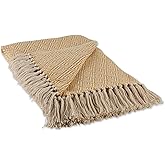 DII Diamond Throw Collection Cotton Woven, 50x60, Honey Gold
