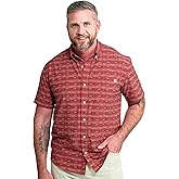 HUK Mens Kona Solid Short Sleeve Fishing Button Down Shirt for Men