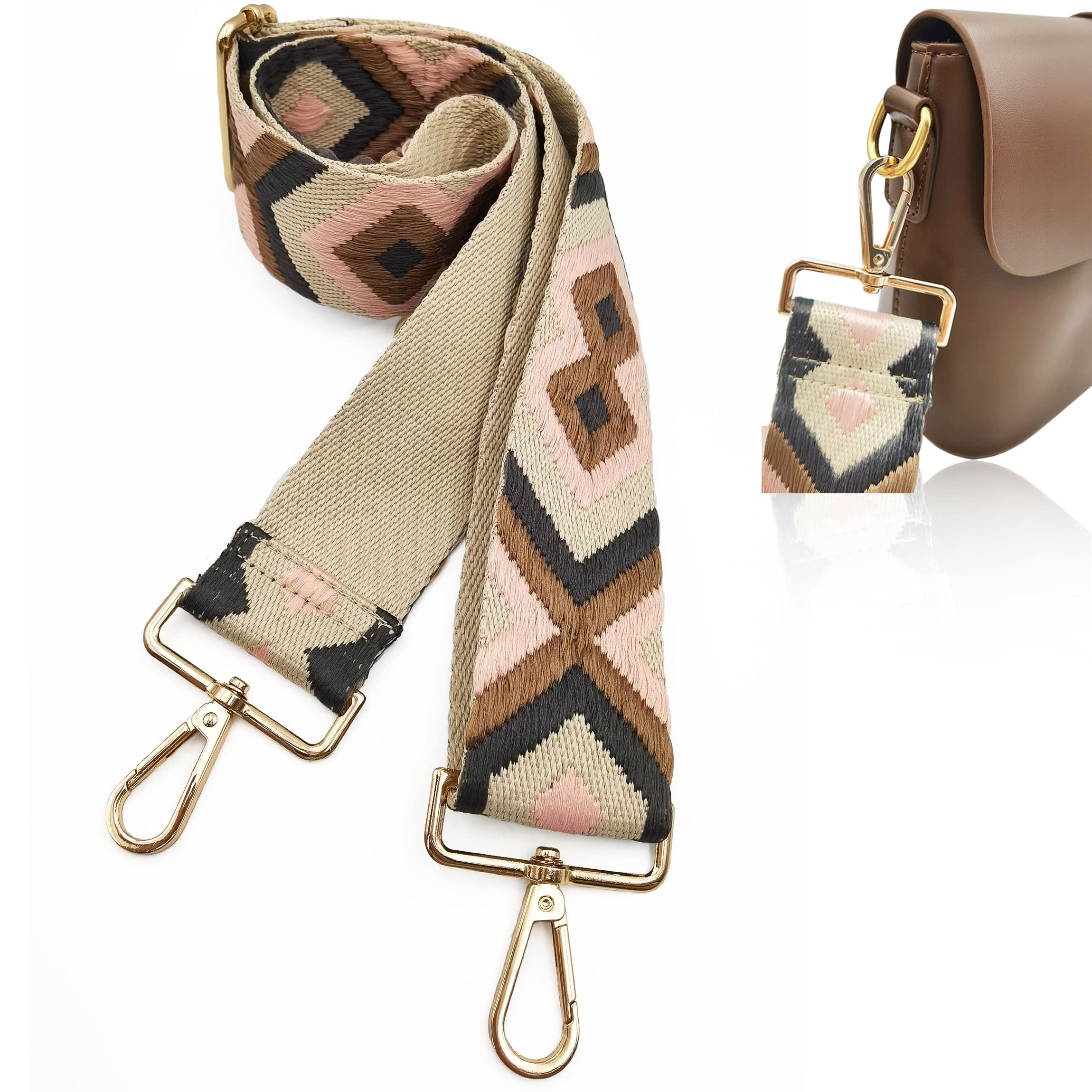 Adjustable Wide Shoulder Strap Replacement Belt Crossbody Canvas Bag Handbag