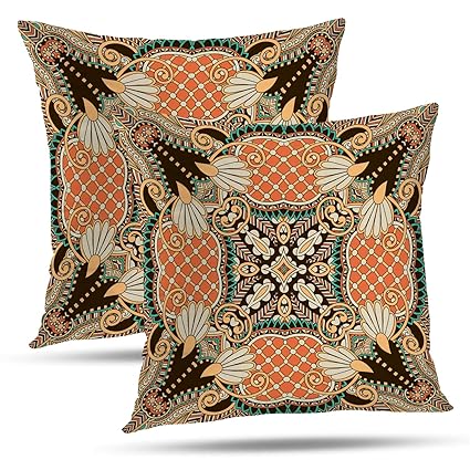 Amazon Com Batmerry Paisley Pillow Covers 18x18 Inch Set Of 2