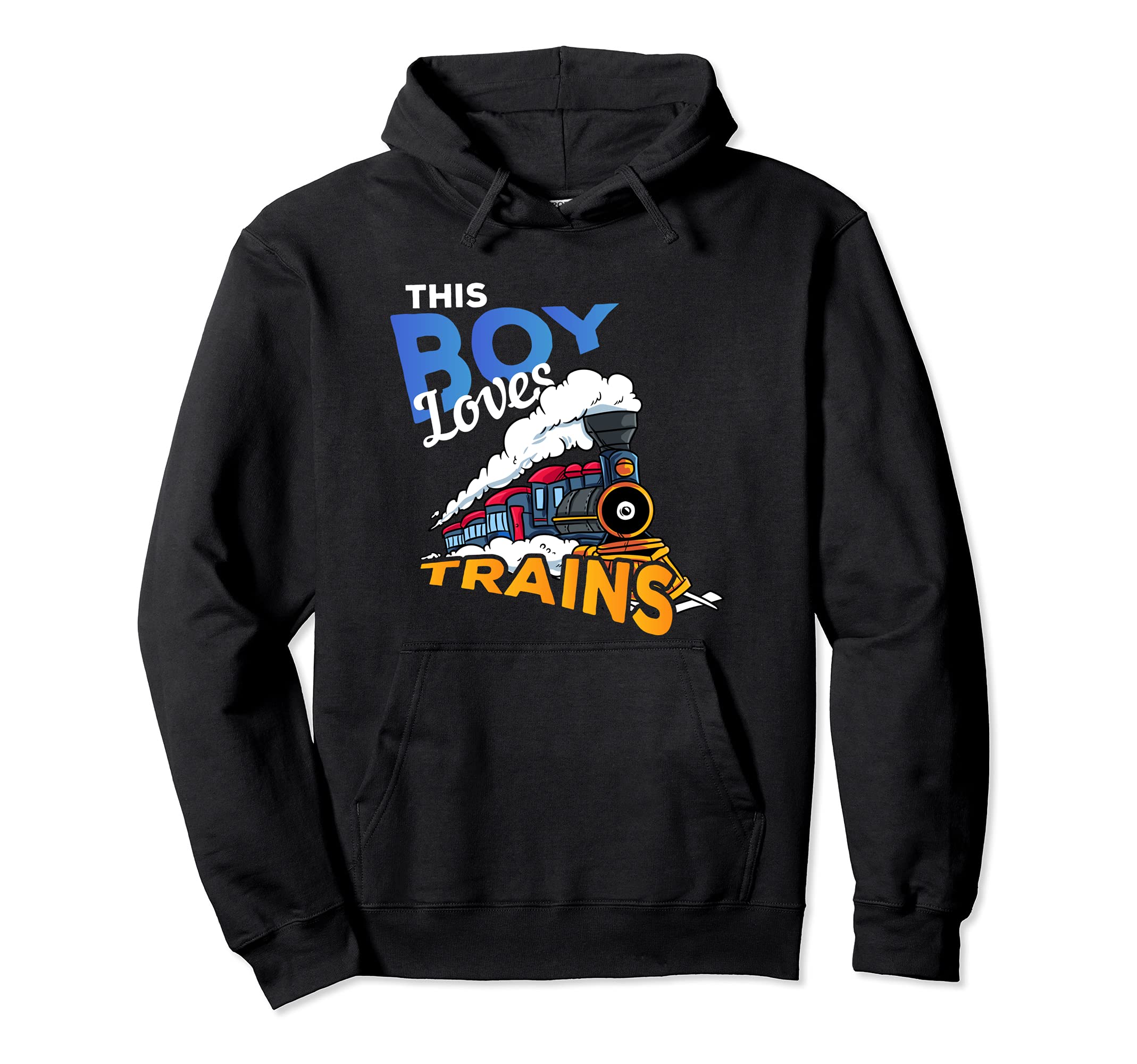 Locomotive Engine Railroad Gift - This Boy Loves Trains Pullover Hoodie