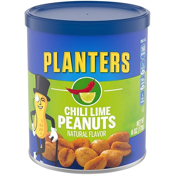 PLANTERS CHILI LIME PEANUTS (6 OZ CANISTER)