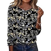 TCOT Women Long Sleeve Crew Neck Tee Tops Trendy Casual Dressy Blouses Spring Clothes Pullover Shirts