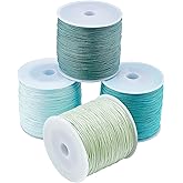 PH PandaHall Blue Nylon Thread 0.8mm 436 Yards Bracelet String Beading Cord Knotting Cord Kumihimo Macrame Thread for Friendship Bracelet Beach Surfer Necklace Christmas Tree Ornament