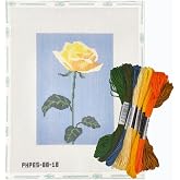 Howie's Needlepoint Flower Needlepoint Kits for Adults &amp; Beginners, 18 Mesh Printed Needlepoint Canvas, Stamped Patterns Canvas Starter Kits(Yellow Rose,7"x 5")