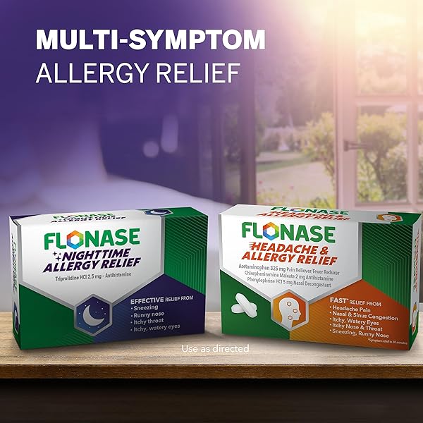 FLONASE NIGHTTIME ALLERGY RELIEF TABLETS, UP TO 6 HOURS OF ALLERGY MEDICINE – 36 COATED TABLETS
