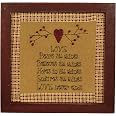 CVHOMEDECO. Quadro In Legno Con Scritta "Love Never Ends" | Decorazione Murale Vintage Shabby Chic 28x28 Cm