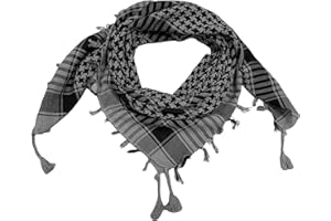 Elu Shemagh Scarf Men - Women /100% Cotton Military Shemagh Keffiyeh Scarf Arafat Tactical Desert Rave Bandana Head Wrap